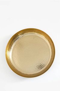 Rectangular <b>gold</b> finish brass <b>tray</b> for <b>serving</b> gifting decoration perfect for Ramadan festive decor luxury accent and tabletop - Product Image 3