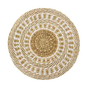 Round Seagrass Placemats Braided Plait Variety of Sizes Custom Table Decorations for <b>Christmas</b> From Vietnam - Product Image 3