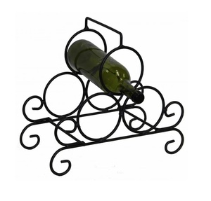 Porte-bouteille élégant en métal fabriqué à la main de qualité à l'exportation pour la décoration de la maison et du restaurant en gros. - Product Image 6