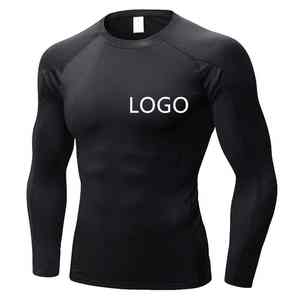 T-shirt de compression unisexe à manches longues respirant, imprimé par transfert thermique, en spandex/polyester, à séchage rapide, pour le sport, sous-vêtement technique, rashguard - Product Image 2