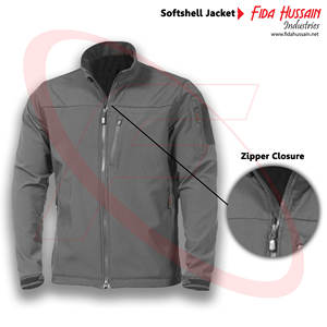 Chaqueta de carcasa blanda de poliéster 100% para hombres Chaleco reflectante extremadamente cómodo y de construcción con estilo de cremallera frontal - Product Image 2