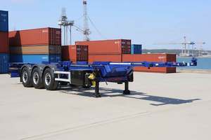Semirremolque de Contenedores de Acero de Tres Ejes, 40 pies, de Alta Resistencia, para Terminal Portuario y Transporte por Carretera de Larga Distancia - Product Image 5