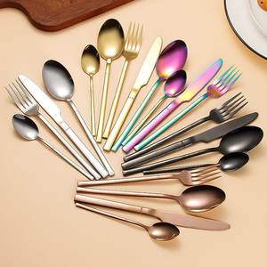 Juego de Cubiertos de Acero Inoxidable Espejado, Estilo Real, Diseño Moderno, Cucharas para Servir, Aptas para Lavavajillas, para Fiestas - Product Image 5