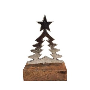 Premium Metal X-Mas Tree Table Top Decor Navidad Vacaciones Festivo Decoración para el hogar Fiesta Centro de mesa Accesorio - Product Image 2