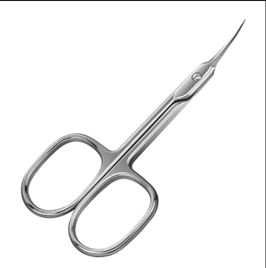 Tijeras profesionales para cutículas de uñas de alta calidad, súper delgadas, Extra finas, curvadas, de cerámica, afiladas, de acero inoxidable, para manicura de belleza - Product Image 1