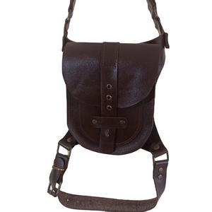 Sac banane en cuir multifonctionnel pour homme, pochette de ceinture ou de jambe, idéal pour motard - LLB-0009B - Product Image 1
