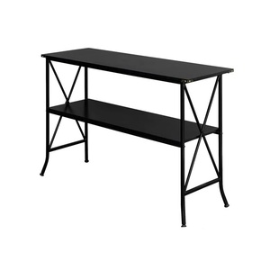 <b>Industrial</b> Black Metal <b>Console</b> <b>Table</b> with Modern X Frame Design for Stylish Entryway and Contemporary Home Decor Look - Product Image 2