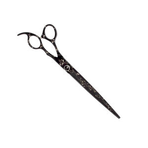 Ciseaux de toilettage pour cheveux droitiers fantaisie lames droites et tranchantes recouvertes de papier de fleurs pour le toilettage et les soins de beauté pour animaux de compagnie - Product Image 3