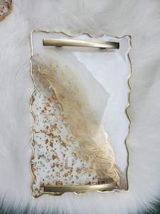 UNIQUE Handmade Resin Epoxy Serving <b>Tray</b> One-of-a-Kind Kitchen Essentials for Home Restaurant Hotel Decorative Serving Tra - Product Image 2