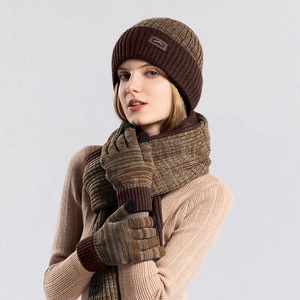Écharpe d'hiver pour hommes et femmes, ensemble de gants à écran tactile, cache-cou, ensemble de chapeaux tricotés épais, ensemble de gants pour hommes et femmes - Product Image 5