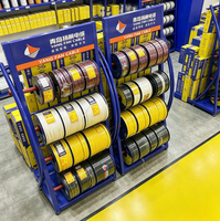 Présentoir Commercial Robuste en Métal pour Bobines de Câbles Électriques – Support de Présentation pour Magasins de Détail