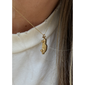 Colgante de Coche Vintage Chapado en Oro de 18K con Piedra Religiosa Natural, Regalo Religioso con Baño de Oro - Product Image 5