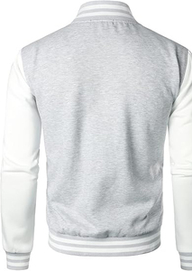 เสื้อแจ็คเก็ตบอมเบอร์ลำลองสำหรับผู้ชาย สไตล์วาร์ซิตี้ ผ้าแคนวาส กันน้ำ ระบายอากาศ กันลม ผ้าขนสัตว์/ผ้าไหม ปิดด้วยซิป - Product Image 3