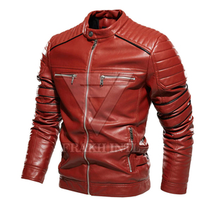 Vente chaude Combinaison de course moto en cuir d'hiver personnalisée avec col montant et design à capuche Veste en cuir Service OEM - Product Image 2