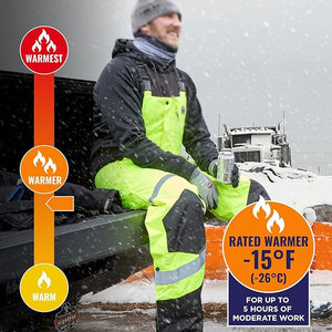 กางเกงเอี๊ยมสะท้อนแสงแบบกันน้ำสำหรับงานก่อสร้างและงานถนน - Product Image 3