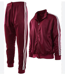 Chándal de invierno de 2 piezas de calidad premium para hombre primavera otoño sólido transpirable conjunto de 3 rayas calle Casual ecológico personalizable - Product Image 6