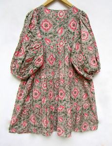 Lingda ชุดเดรสแขนยาวสำหรับผู้หญิงชุดเดรสมินิแขนยาวลำลองแฟชั่นมีสไตล์ไม่เหมือนใครสำหรับฤดูร้อน - Product Image 3