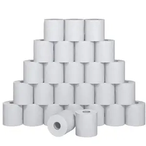 Großhandel 3 Ply-Schichten bedruckter Kern Badezimmer-Tuchpapier Toilettenpapier Toilettenpapierrolle Bambus einfarbige weiße Raumverpackung