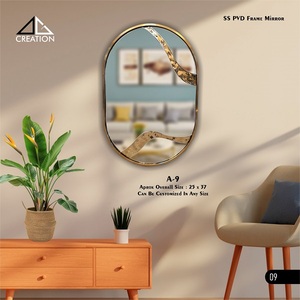 Miroir de cadre en acier inoxydable PVD finition marteau fabriqué à partir de 304 de qualité supérieure pour ajouter une touche moderne et une sophistication à tout espace résidentiel - Product Image 3