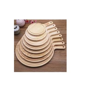 Plato de madera de alta calidad para pizza, utensilio de cocina personalizado para cortar Pizza, con mango - Product Image 2