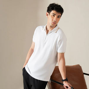 Polo con logotipo bordado personalizado para hombre OEM fabricación 100% algodón manga corta antiarrugas transpirable polo - Product Image 5