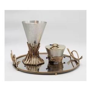 Taza de incienso con quemador Bakhoor de metal pulido para fragancia suave y ajuste acogedor para el hogar - Product Image 5