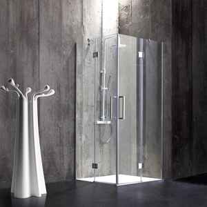 Porte de douche sans cadre 80x80, verre transparent 6 mm avec motif lion - Product Image 1