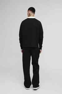 Sweat-shirt polo Lauren décontracté pour homme, en maille tricotée, doublé polaire, grande taille, motif à pois, respirant, 100 % coton, été 2025 - Product Image 2