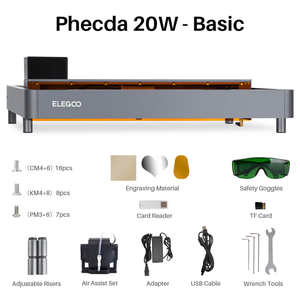 ELEGOO PHECDA 20W Máquina de Grabado y Corte Láser CNC con Asistencia de Aire Tipo Gantry para Madera, Metal y Materiales Oscuros - Product Image 3