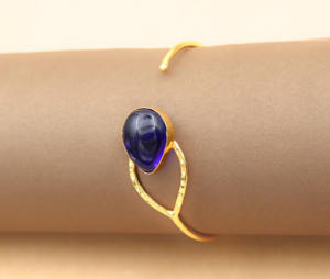 Handmade <b>Bangle</b> 18K <b>Gold</b> <b>Plated</b> Brass Cuff Bracelet Elegant Minimalist Jewelry for Women Adjustable Statement Bracelet Gift - Product Image 4