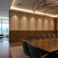 Mur amovible pour bureau de direction Business Tower avec rail dissimulé pour un aménagement de bureau haut de gamme