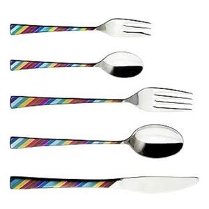 ชุดเครื่องใช้บนโต๊ะอาหารสแตนเลส4ชิ้นที่ใช้ในครัวโต๊ะคาเฟ่บ้านช้อนส้อมชุบทองด้ามจับง่ายต่อการล้าง - Product Image 5