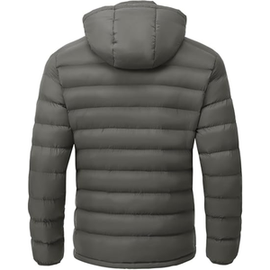 Chaqueta acolchada de invierno de último estilo con capucha, abrigo de invierno con diseño de fabricante OEM, chaqueta de exterior con patrón sólido - Product Image 4