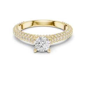 Bague pour femme sertie de diamants de laboratoire ronds brillants de 1,52 carat, clarté VVS-VS EF, or 18 carats, 14 carats, 10 carats et argent 925 - Product Image 2