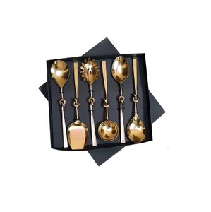Brass Salad Server Custom Steel Cutlery <b>Flatware</b> Items Handmade Salad Spoon and Salad Server <b>Set</b> - Product Image 1