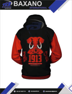 Sudadera Delta Sigma Theta Negra con Diseño de Elefante Rojo y Letras Griegas 1913 DST Sorority, Impresión Digital Personalizada, Unisex, Invierno - Product Image 6