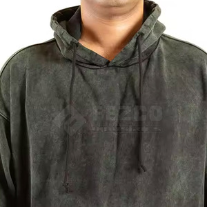 OEM custom track suit Solid color acid wash hoodie Cotton breathable fleece suit Quick dry winter wear Hooded Casual Winter Wear - Product Image 6