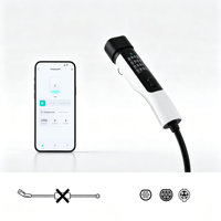 Chargeur EV intelligent portable 7kW 32A Type 2, câble de charge pour véhicule électrique, chargeur de niveau 2 avec commande à distance par application, usine