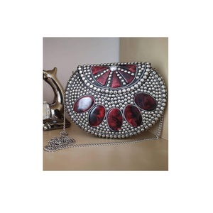 Hot Selling Indian Manufacturer Women's Clutches Mosaic <b>Work</b> Brass Metal Clutch <b>Bag</b> With <b>Large</b> Capacity for Worldwide Supply - Product Image 1