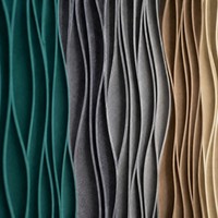 Panneau acoustique de plafond à texture ondulée en fibre de polyester PET, ignifuge et insonorisant, Kusdesign