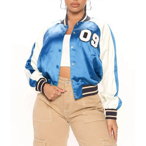 Veste universitaire en satin brodée personnalisée pour hommes et femmes, veste de baseball d'hiver avec logo en chenille, vestes pour hommes - Product Image 2