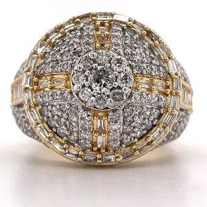 Anillo de Lujo con Moissanita de Corte Brillante, Plata de Ley 925, Clásico, con Incrustaciones de Diamantes, para Hombre y Mujer, Uso Diario, Estilo Hip Hop - Product Image 1