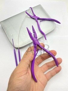 Kit de herramientas de extensión de cabello de acero inoxidable de lavanda púrpura, alicates de eliminación de aplicador de microperlas personalizados al por mayor - Product Image 6