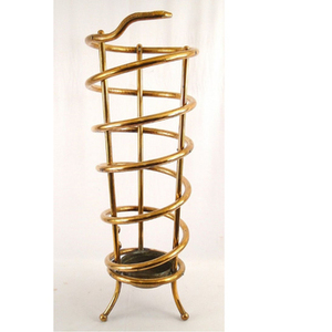Home Decorative Gold Polished Metal <b>Umbrella</b> <b>Stand</b> Classic Modern Design <b>Indoor</b> Standing Holder and Rack for Stylish Storage - Product Image 1