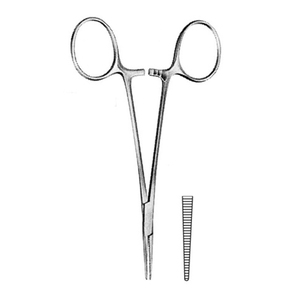 Abrazaderas hemostáticas de 7/6.3/5.5 pulgadas Abrazadera de arteria quirúrgica de cabeza curva recta Fórceps hemostáticos - Product Image 3
