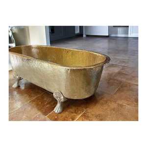 Baignoire en cuivre de luxe de haute qualité à l'extérieur Fabricant et exportateur de l'Inde pour la salle de bain - Product Image 1