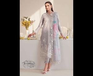 Jazmin Presenta Iris Bordado Lujo Eid Lawn SS'25 Anarkali por Ssumaira Colección Ropa de Lujo India y Pakistán - Product Image 1
