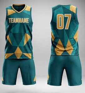 ชุดบาสเก็ตบอลผู้ชายสั่งทำจากโรงงาน ผ้าโพลีเอสเตอร์ 100% แห้งเร็ว ระบายอากาศได้ดี ชุดยูนิฟอร์มระดับมืออาชีพ มีไซส์พลัส - Product Image 4