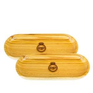 Elegant Minimalist Wooden Oblong Tray <b>Portable</b> Serving Drinks Tray for Home Decor Stylish Storage Table for Living Room Kitchen - Product Image 5