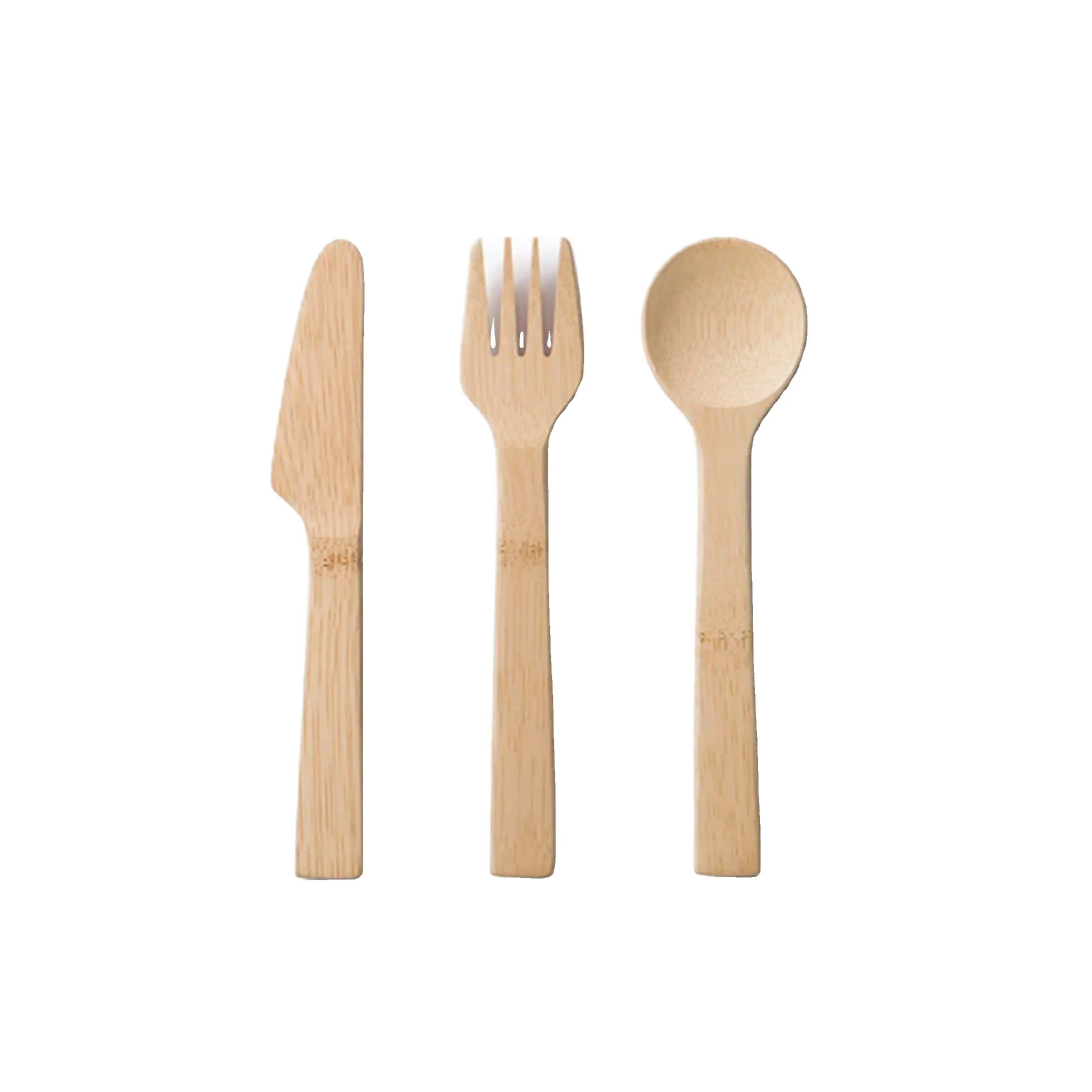 Amazon hot selling Birch wooden spoons, Forks, and knives reusable Biodegradable tableware flatware
